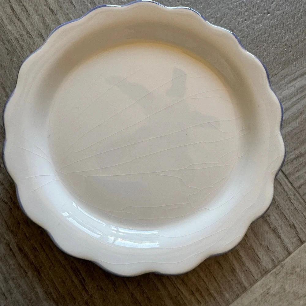 Vintage Blue Floral Ceramic Teapot Tea Light Candle Warmer Saucer Set Coquette